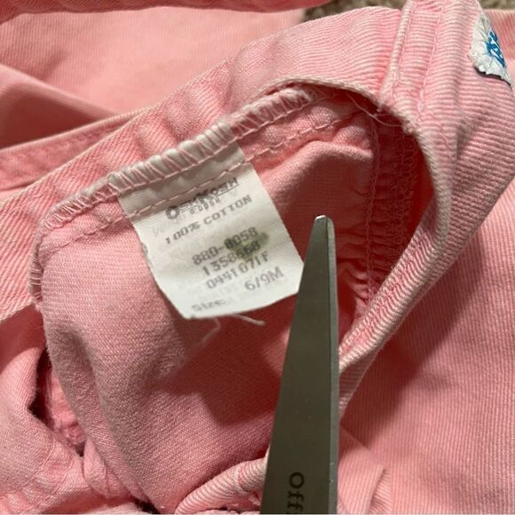 Vtg Oshkosh B'Gosh Size 6-9 Month Pink Overalls - Picture 7 of 7